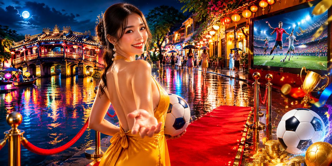 Không khí chợ đêm Hội An với người hâm mộ xem kèo thể thao trên điện thoại
