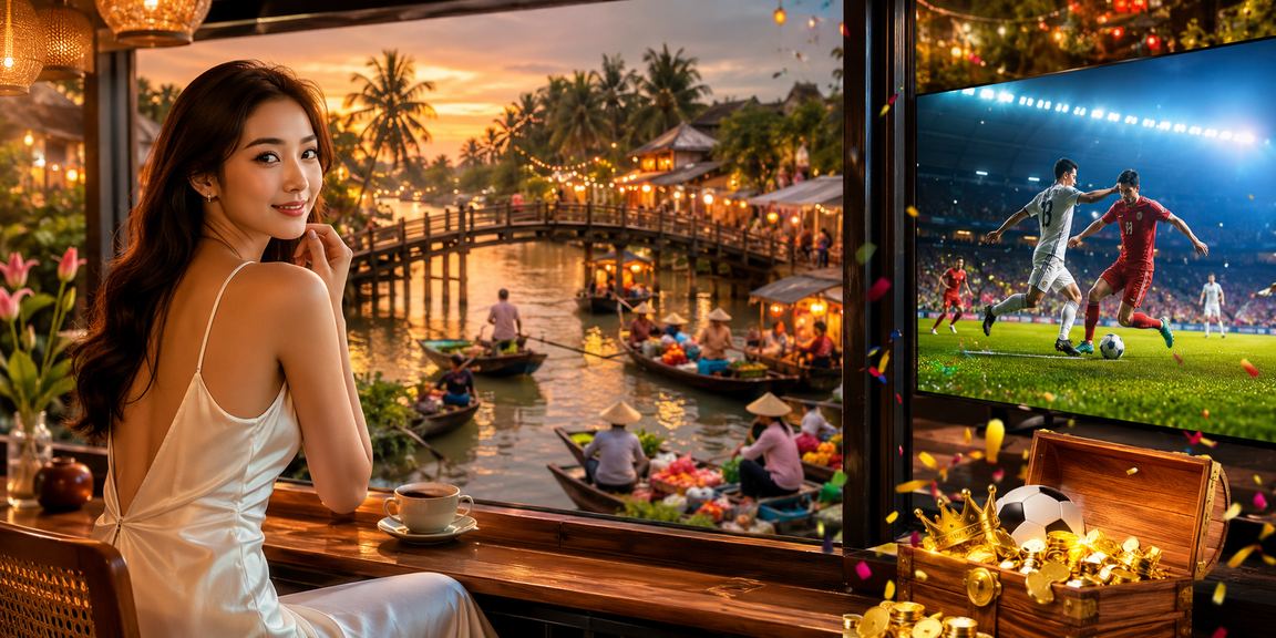 Người dùng xem thông tin khuyến mãi bóng đá tại quán cà phê vùng đồng bằng sông Cửu Long